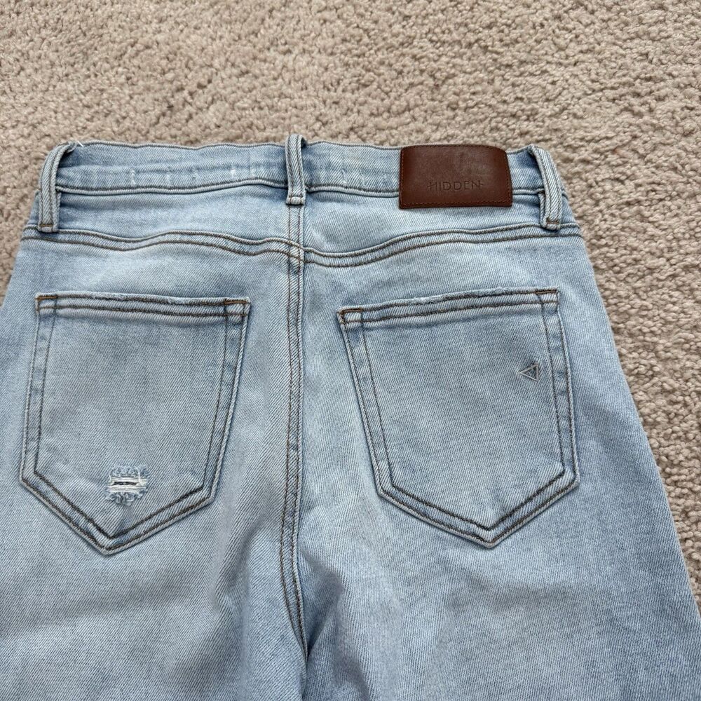 Hidden Los Angeles Wide Leg High Rise Light Wash Jeans Relaxed Stretch Sz 25 - Picture 7 of 9